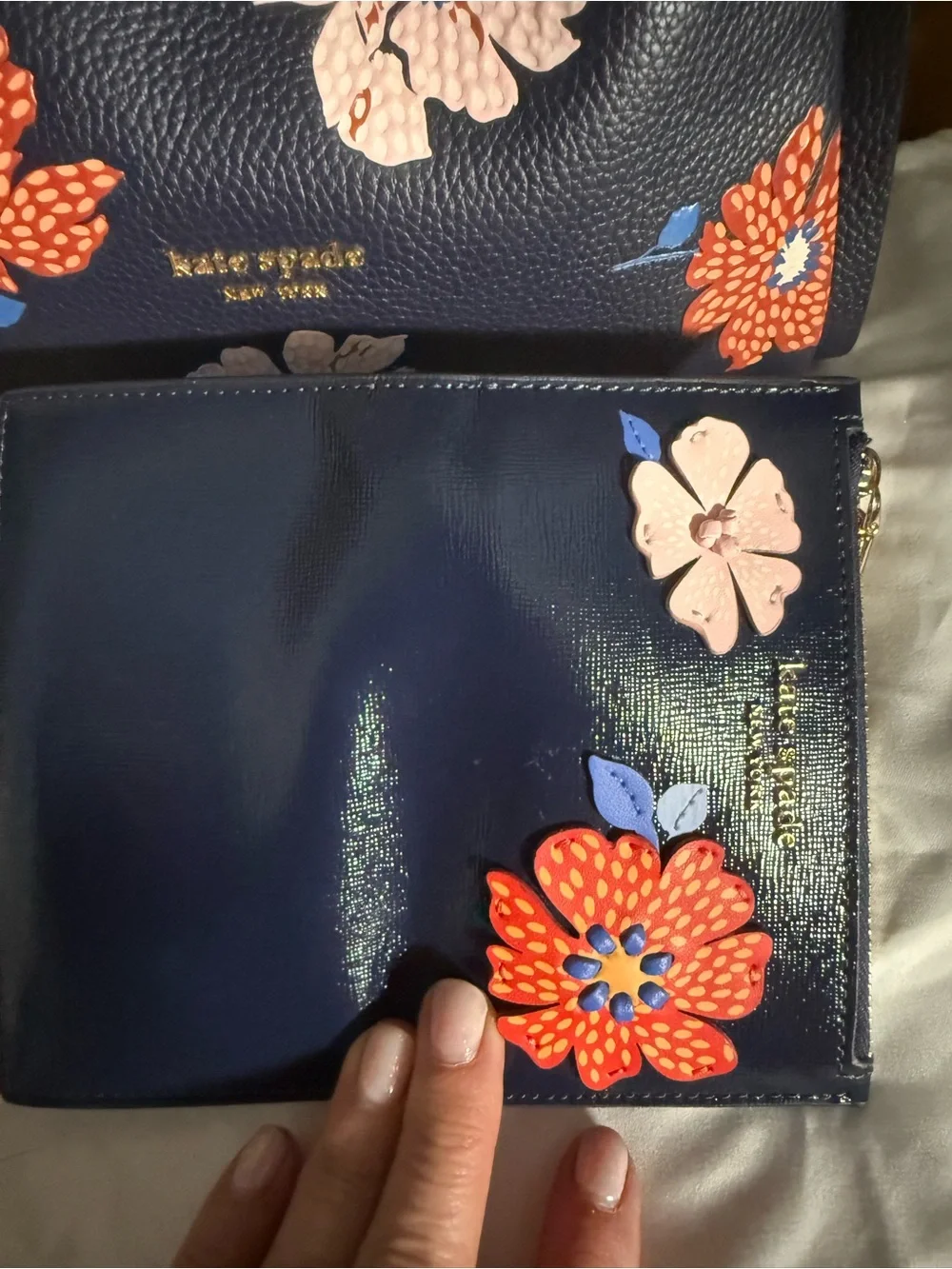 kate spade New York Knott Dotty Floral Embossed Leather Crossbody and wallet set